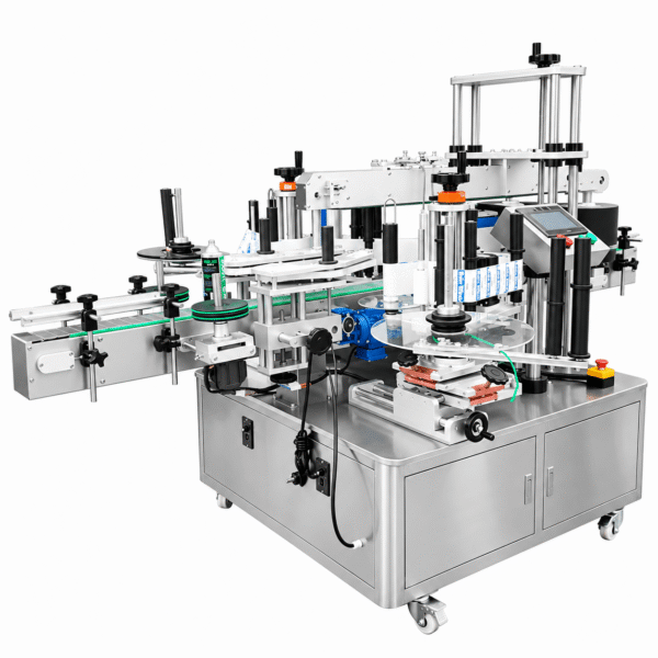Fully Automatic In-Line Double Sided Flat Bottle Labelling Machine