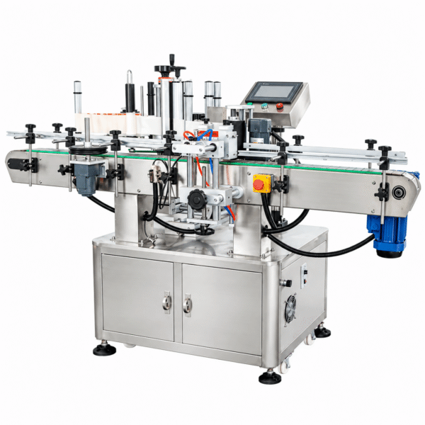 Fully Automatic In-Line Double Sided Round Bottle Labelling Machine