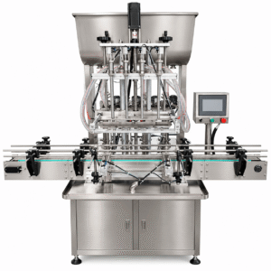 Fully automatic 4 head long dip diving nozzle rotary valve piston bottle filling machine