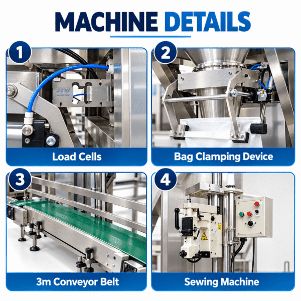 Weight Scale Filling and Woven Bag Stitching Machine